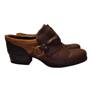 Merrell Oak Leather and Suede Harness Mules